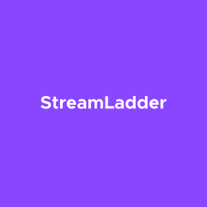 Purple screen with StreamLadder logo