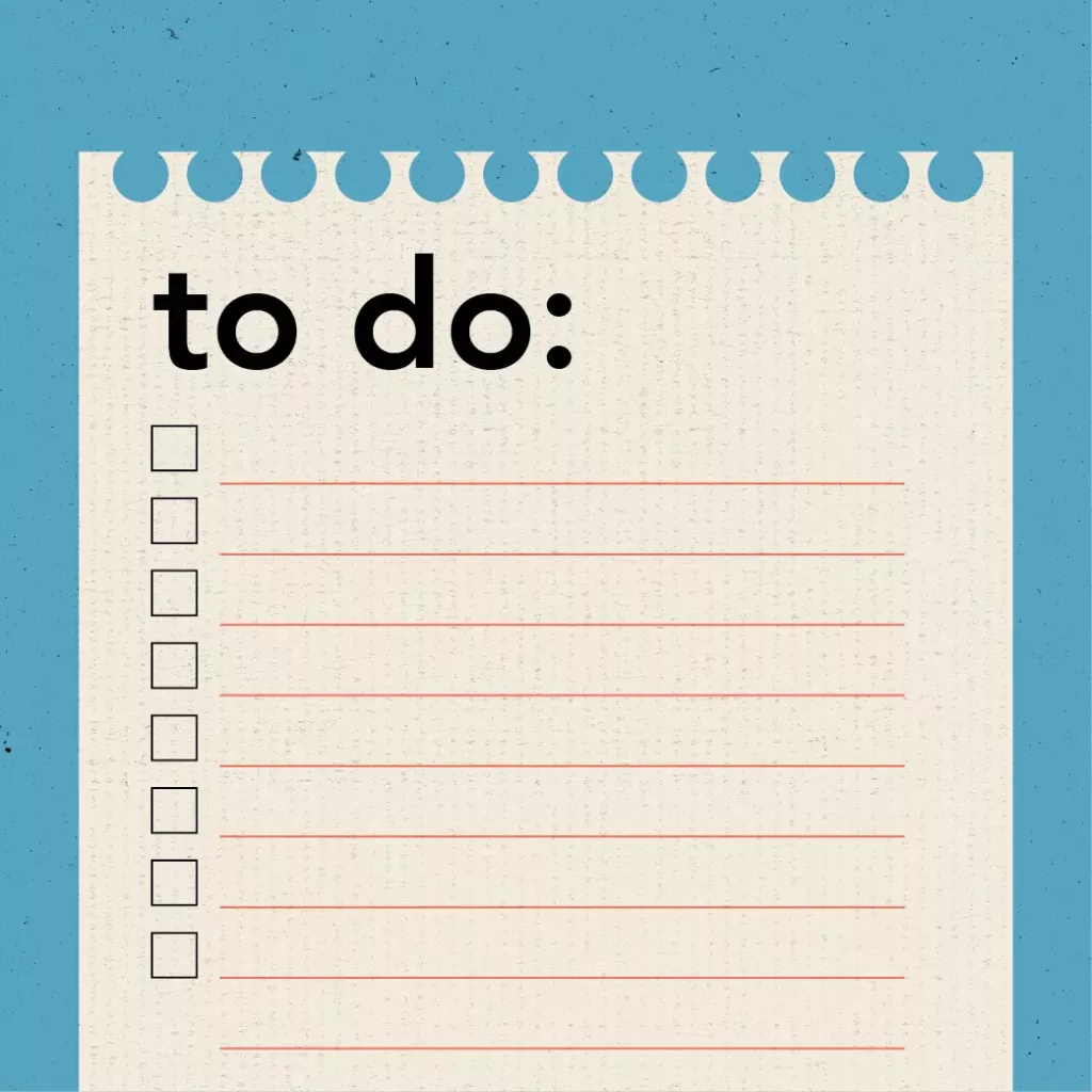 Illustratie van een to-do lijstje